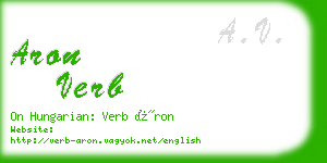 aron verb business card